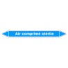 Marqueur de Tuyauterie - Air Comprimé Stérile - NFX 08-105 - Vinyle Laminé