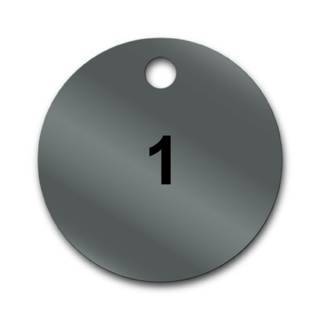 Marqueur de Vannes - Rond Pré-numéroté Ø38 mm - Inox - Lot de 50