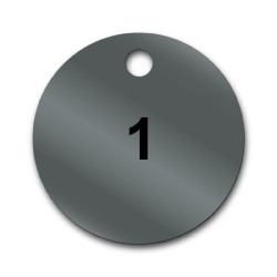 Marqueur de Vannes - Rond Pré-numéroté Ø38 mm - Inox - Lot de 50