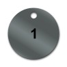 Marqueur de Vannes - Rond Pré-numéroté Ø38 mm - Inox - Lot de 50