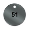 Marqueur de Vannes - Rond Pré-numéroté Ø38 mm - Inox - Lot de 50