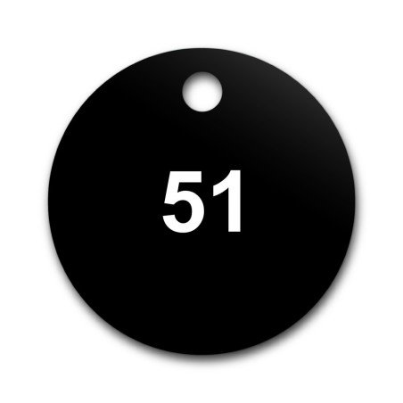 Marqueurs de Tuyauterie - Vannes Rondes Colorées Pré-numérotées - Rond Ø38 mm - Aluminium