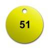 Marqueurs de Tuyauterie - Vannes Rondes Colorées Pré-numérotées - Rond Ø38 mm - Aluminium