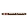 Marqueur de Tuyauterie Acétate de méthyle 150 x 12 mm Vinyle Laminé