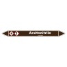 Marqueur de Tuyauterie Acétonitrile 150 x 12 mm Vinyle Laminé