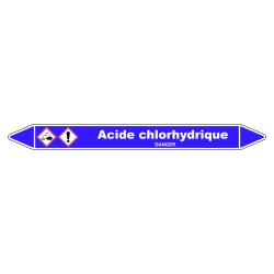 Marqueur de Tuyauterie - Acide Chlorhydrique - NFX 08-105 - Vinyle Laminé