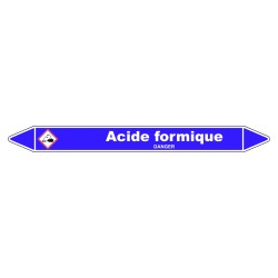 Marqueur de Tuyauterie - Acide Formique - NFX 08-105 - Vinyle Laminé