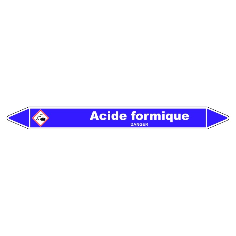 Marqueur de Tuyauterie - Acide Formique - NFX 08-105 - Vinyle Laminé