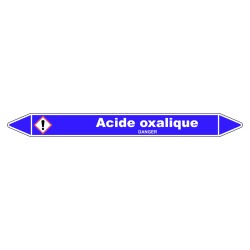 Marqueur de Tuyauterie - Acide Oxalique - NFX 08-105 - Vinyle Laminé