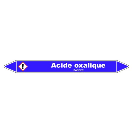 Marqueur de Tuyauterie - Acide Oxalique - NFX 08-105 - Vinyle Laminé
