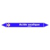Marqueur de Tuyauterie - Acide Oxalique - NFX 08-105 - Vinyle Laminé