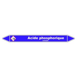 Marqueur de Tuyauterie - Acide Phosphorique - NFX 08-105 - Vinyle Laminé