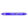 Marqueur de Tuyauterie - Acide Sulfurique - NFX 08-105 - Vinyle Laminé