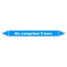 Marqueur de Tuyauterie "Air comprimé 6 bars" en Vinyle Laminé