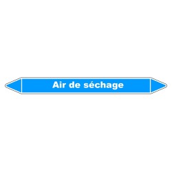 Marqueur de Tuyauterie - Air de Séchage - NFX 08-105 - Vinyle Laminé