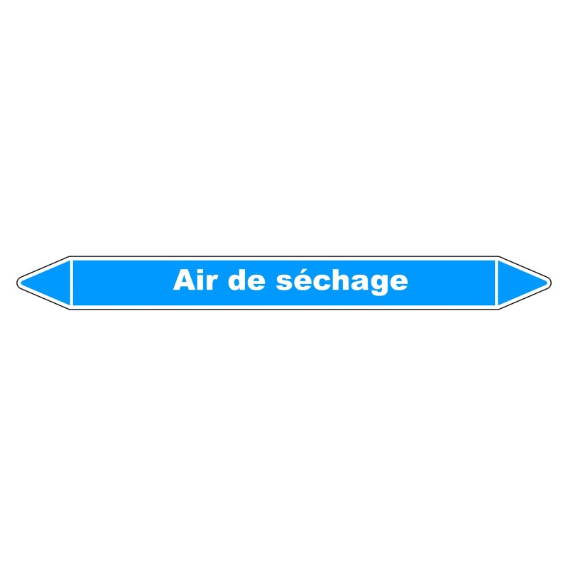 Marqueur de Tuyauterie - Air de Séchage - NFX 08-105 - Vinyle Laminé