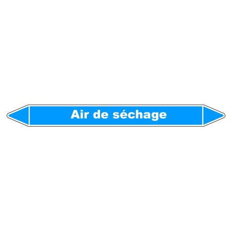 Marqueur de Tuyauterie - Air de Séchage - NFX 08-105 - Vinyle Laminé