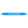 Marqueur de Tuyauterie - Air de Séchage - NFX 08-105 - Vinyle Laminé