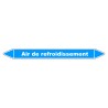 Marqueur de Tuyauterie "Air de refroidissement" en Vinyle Laminé