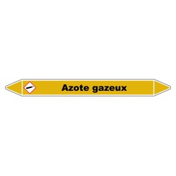 Marqueur de Tuyauterie "Azote gazeux" en Vinyle Laminé