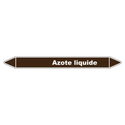 Marqueur de Tuyauterie Azote Liquide en Vinyle Laminé, robuste et visible.
