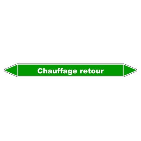 Marqueur de Tuyauterie - Chauffage Retour - NFX 08-105 - Vinyle Laminé