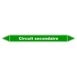 Marqueur de Tuyauterie - Circuit secondaire - NFX 08-105 - Vinyle Laminé