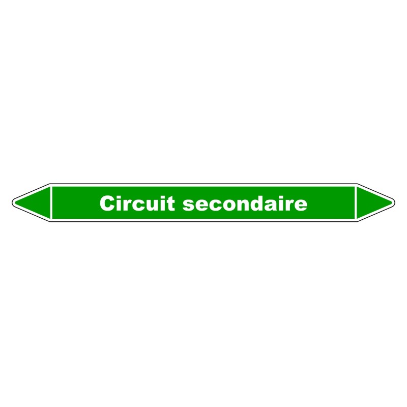 Marqueur de Tuyauterie - Circuit secondaire - NFX 08-105 - Vinyle Laminé