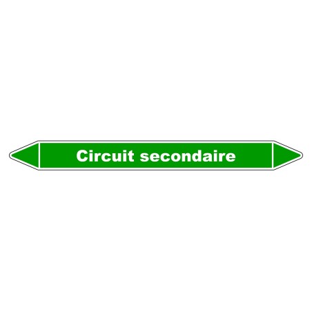 Marqueur de Tuyauterie - Circuit secondaire - NFX 08-105 - Vinyle Laminé