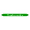 Marqueur de Tuyauterie - Circuit secondaire - NFX 08-105 - Vinyle Laminé