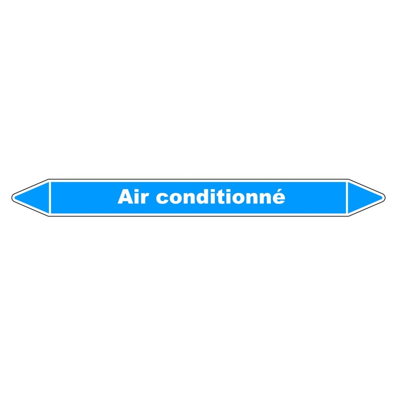 Marqueur de Tuyauterie "Air conditionné" en Vinyle Laminé