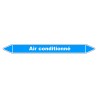Marqueur de Tuyauterie "Air conditionné" en Vinyle Laminé
