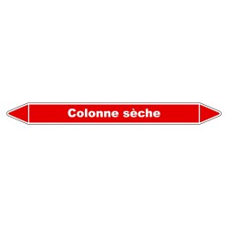 Marqueur de Tuyauterie - Colonne sèche - NFX 08-105 - Vinyle Laminé