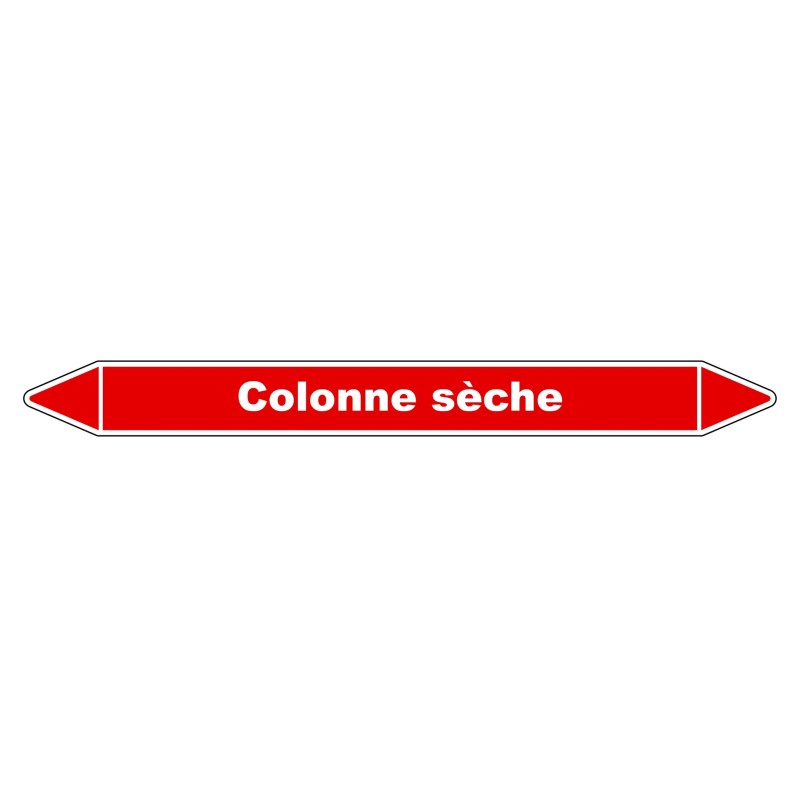 Marqueur de Tuyauterie - Colonne sèche - NFX 08-105 - Vinyle Laminé