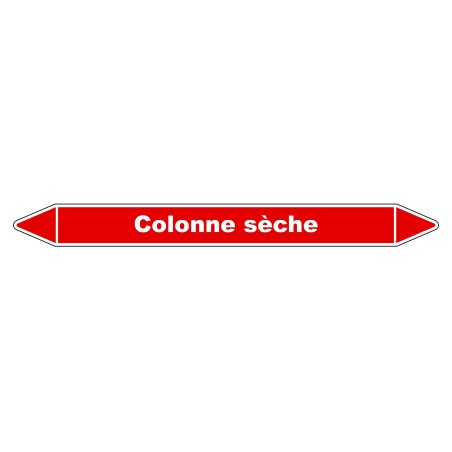 Marqueur de Tuyauterie - Colonne sèche - NFX 08-105 - Vinyle Laminé