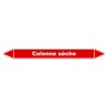 Marqueur de Tuyauterie - Colonne sèche - NFX 08-105 - Vinyle Laminé
