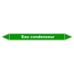 Marqueur de Tuyauterie - Eau condenseur - NFX 08-105 - Vinyle Laminé