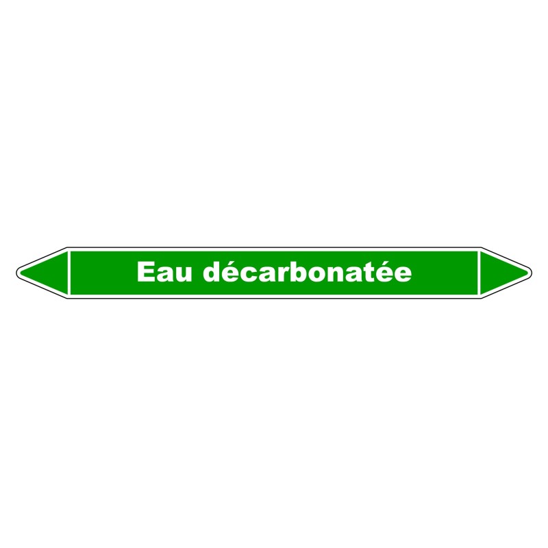Marqueur de Tuyauterie - Eau Décarbonatée - NFX 08-105 - Vinyle Laminé