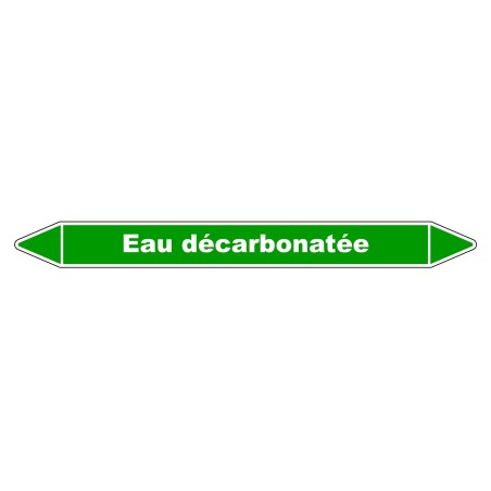 Marqueur de Tuyauterie - Eau Décarbonatée - NFX 08-105 - Vinyle Laminé