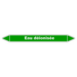 Marqueur de Tuyauterie - Eau Déionisée - NFX 08-105 - Vinyle Laminé