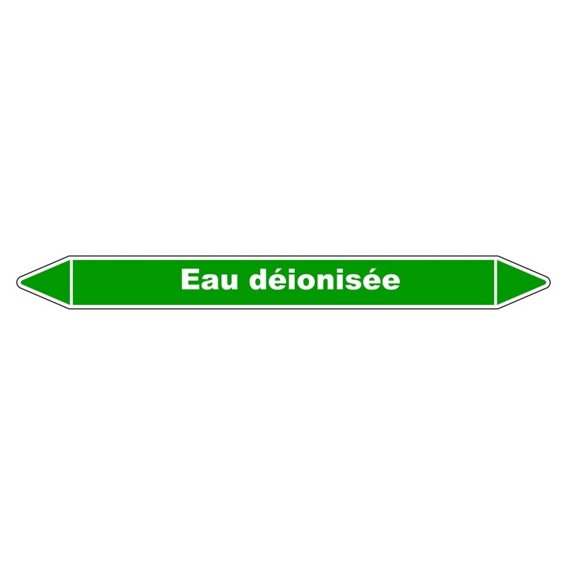 Marqueur de Tuyauterie - Eau Déionisée - NFX 08-105 - Vinyle Laminé