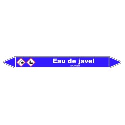 Marqueur de Tuyauterie - Eau de Javel - NFX 08-105 - Vinyle Laminé