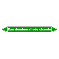 Marqueur de Tuyauterie - Eau Déminéralisée Chaude - NFX 08-105 - Vinyle Laminé