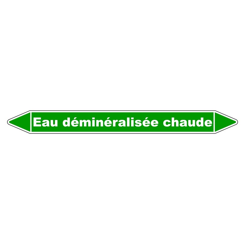 Marqueur de Tuyauterie - Eau Déminéralisée Chaude - NFX 08-105 - Vinyle Laminé