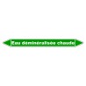 Marqueur de Tuyauterie - Eau Déminéralisée Chaude - NFX 08-105 - Vinyle Laminé