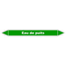 Marqueur de Tuyauterie - Eau de puits - NFX 08-105 - Vinyle Laminé