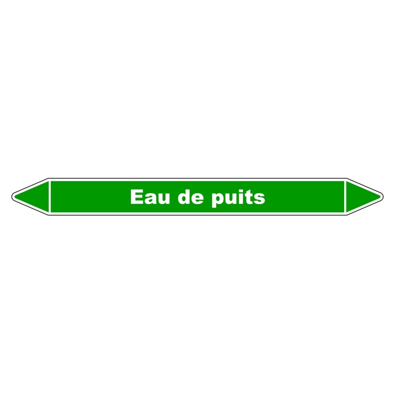 Marqueur de Tuyauterie - Eau de puits - NFX 08-105 - Vinyle Laminé