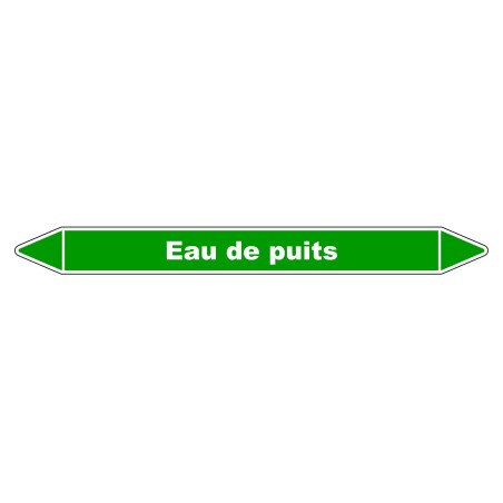 Marqueur de Tuyauterie - Eau de puits - NFX 08-105 - Vinyle Laminé