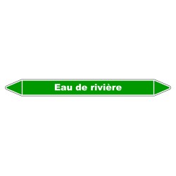 Marqueur de Tuyauterie - Eau de rivière - NFX 08-105 - Vinyle Laminé