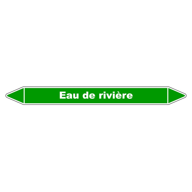 Marqueur de Tuyauterie - Eau de rivière - NFX 08-105 - Vinyle Laminé
